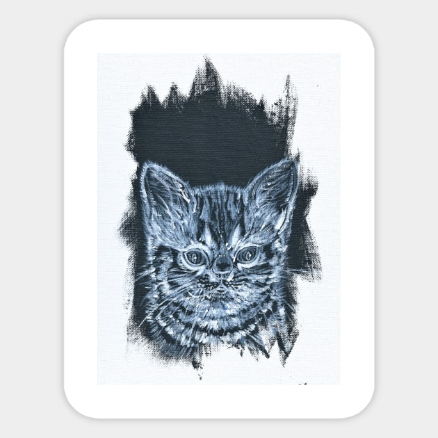 CAT OBSERVING Sticker by lautir